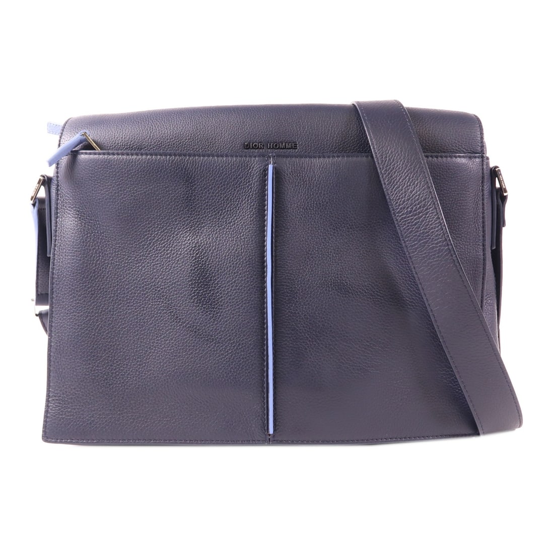 Dior Navy Calfskin Leather Shoulder Bag CD SHW (1 of 16)