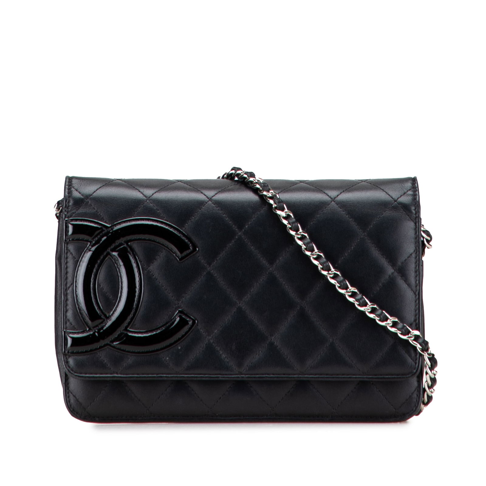 Chanel Black Lambskin Cambon Ligne Wallet On Chain (1 of 10)