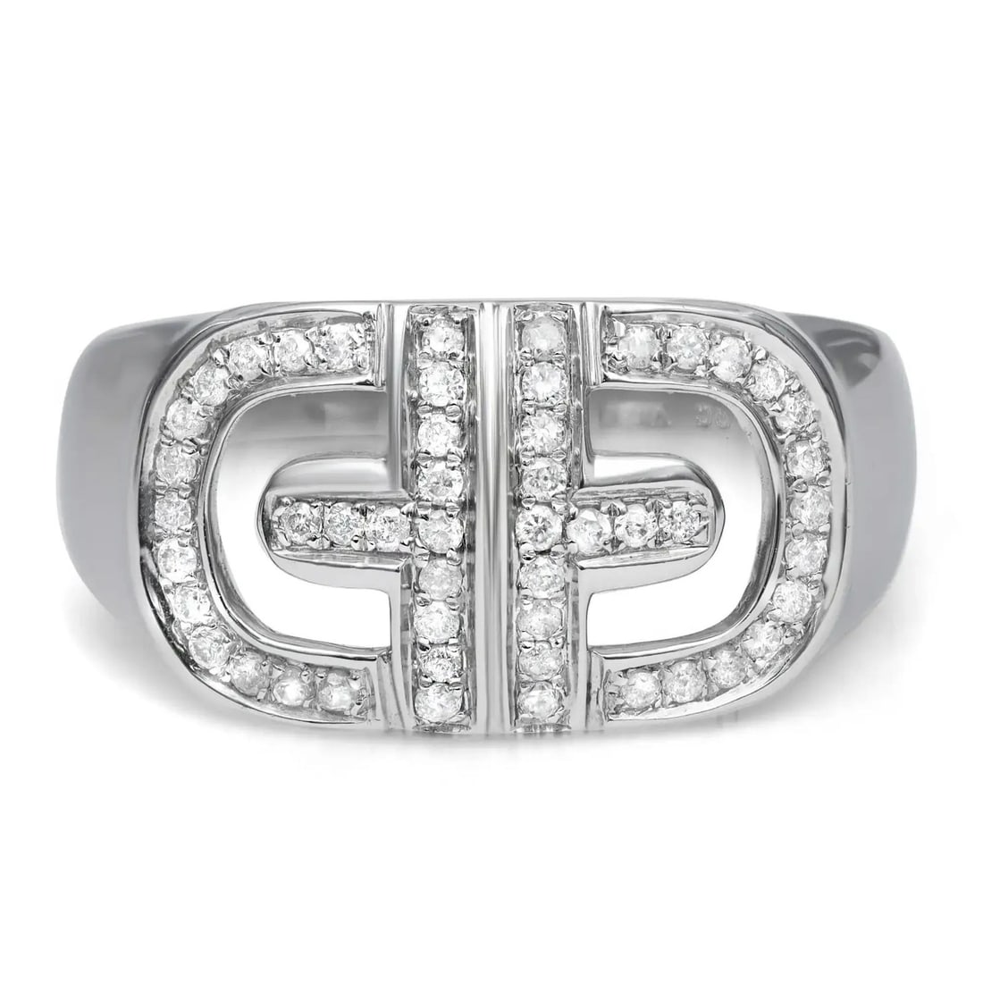 Rachel Koen 14K White Gold Pave Set Diamond Band Ring 0.27Cttw Size 7.5 (1 of 5)