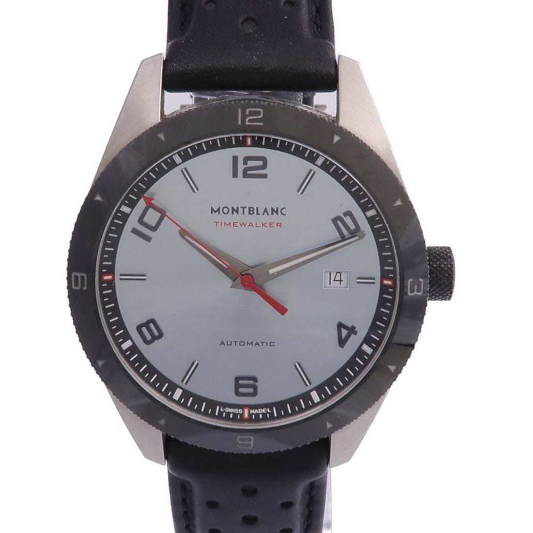 TimeWalker 116058 Automatic Wristwatch in Silver Stainless Steel by Montblanc: TimeWalker 116058 Automatic Wristwatch in Silver Stainless Steel by Montblanc The MONTBLANC TimeWalker 116058 is an automatic wristwatch crafted in stainless steel with a silver dial and matching silv