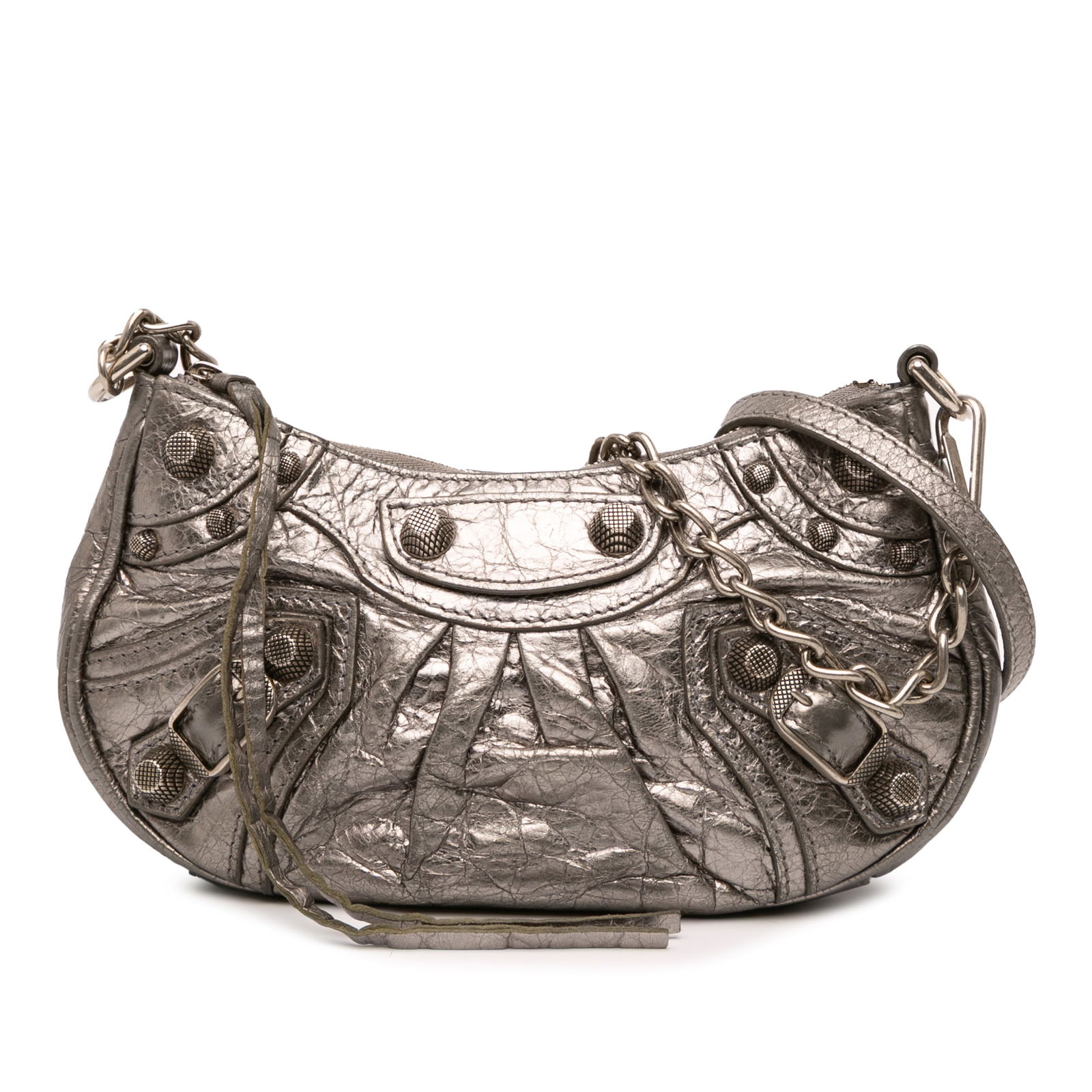 Balenciaga Mini Metallic Le Cagole Silver Leather Bag (1 of 10)
