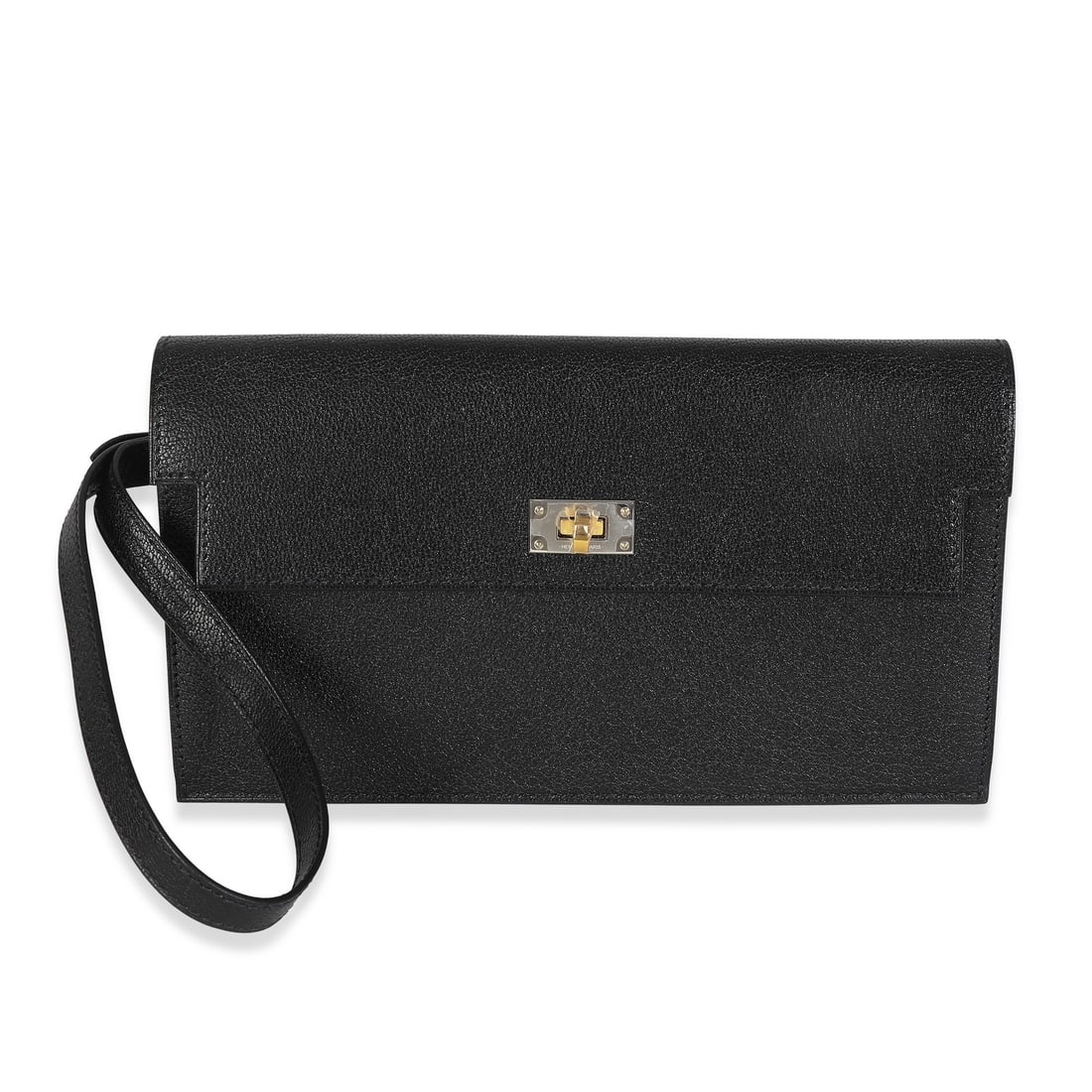 Hermes Kelly Pocket Long Wallet Black Chevre Chamkila 2024 (1 of 8)