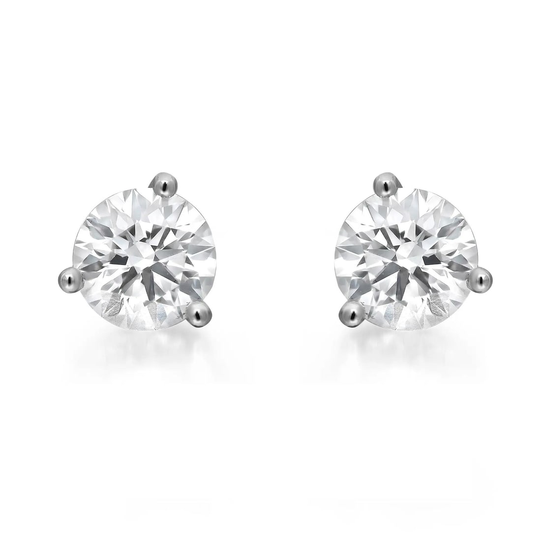 Rachel Koen 2.02Cttw Lab Grown Diamond Stud Earrings 14K White Gold: Rachel Koen 2.02Cttw Lab Grown Diamond Stud Earrings 14K White Gold Elevate your elegance with these stunning lab grown diamond stud earrings. Crafted in high polished 14K white gold, these earrings f