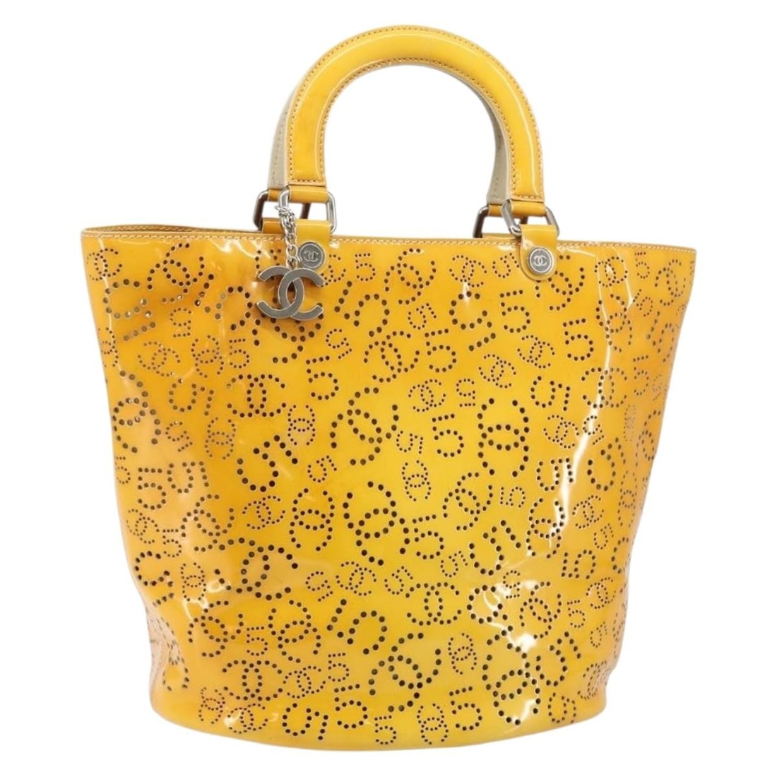 Yellow CC No.5 Shopping Tote Bag by Chanel (1 of 1)