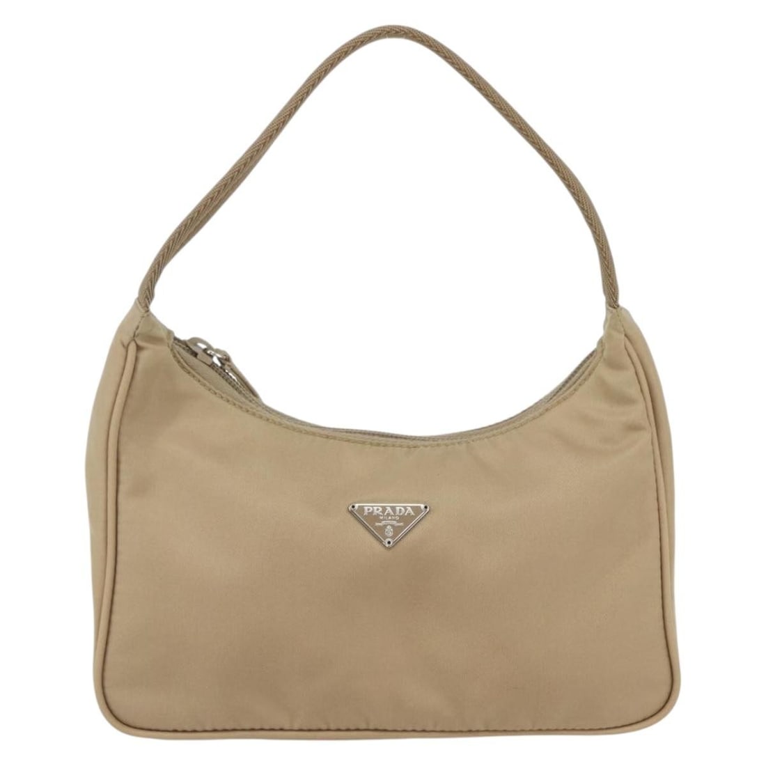 Prada Beige Hobo Handbag Pre-Owned: Prada Beige Hobo Handbag Pre-Owned This pre-owned Prada hobo handbag comes in beige and is designed for women. It is in excellent condition, with only minimal signs of use, such as slight rubbing on t