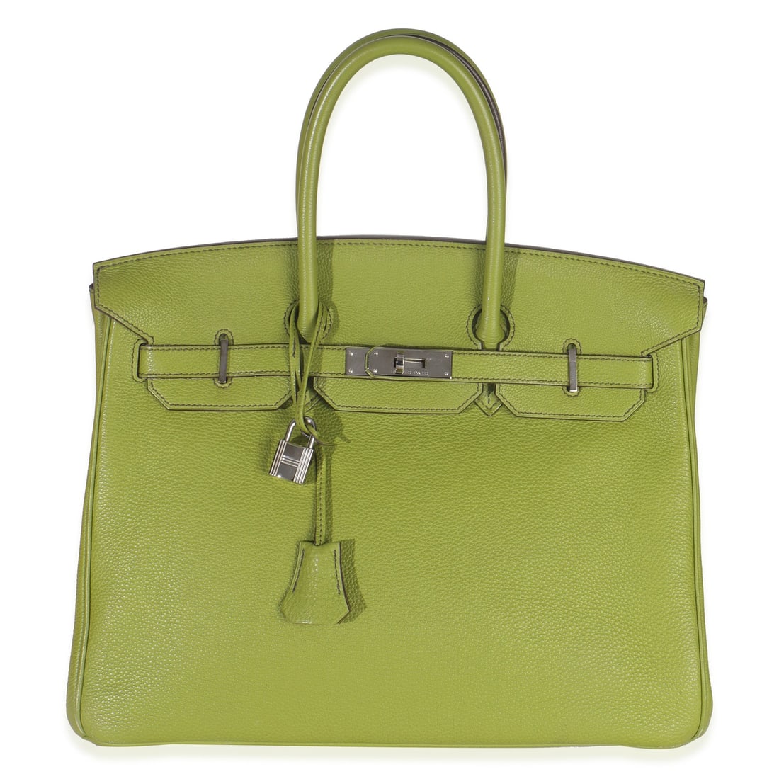 Hermes Birkin 35 Vert Anis Togo Leather Handbag with Silver Hardware (1 of 9)