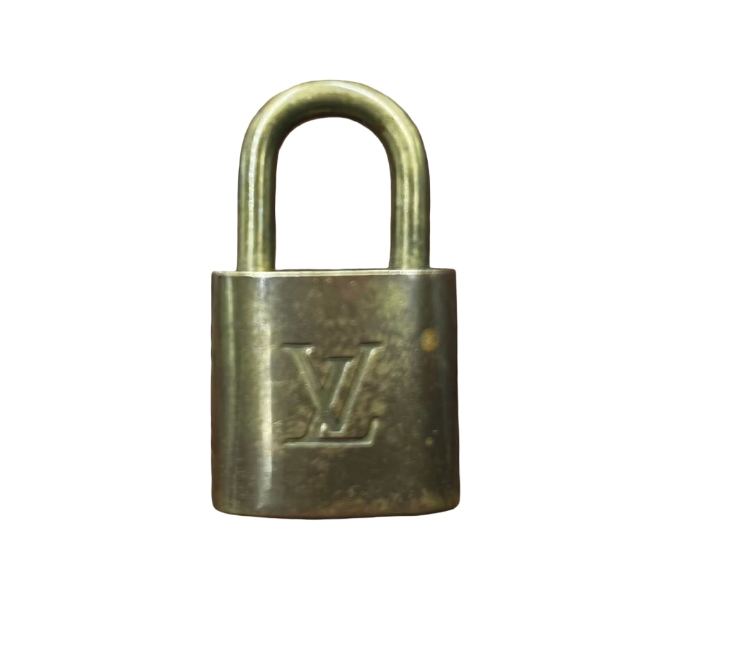 Pair of Louis Vuitton Gold Padlock Charms Without Keys (1 of 2)
