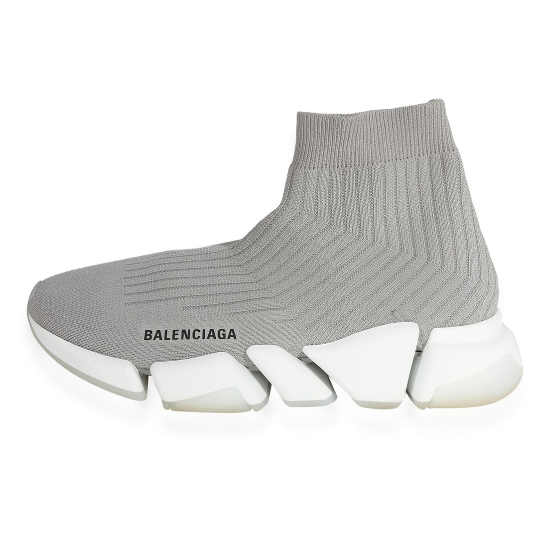 Balenciaga Speed 2.0 Women's Sneakers Grey Italy with Box: Balenciaga Speed 2.0 Women's Sneakers Grey Italy with Box Step into comfort and style with the Balenciaga Speed 2.0 Sneaker in Gray and White. Crafted in Italy, these lifestyle sneakers feature a fabr