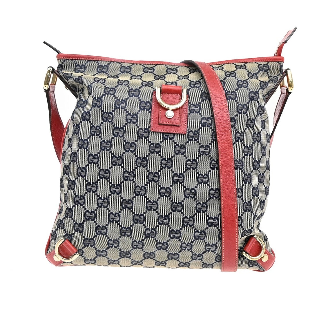 Gucci Abbey D-Ring Navy and Red Shoulder Bag (1 of 1)