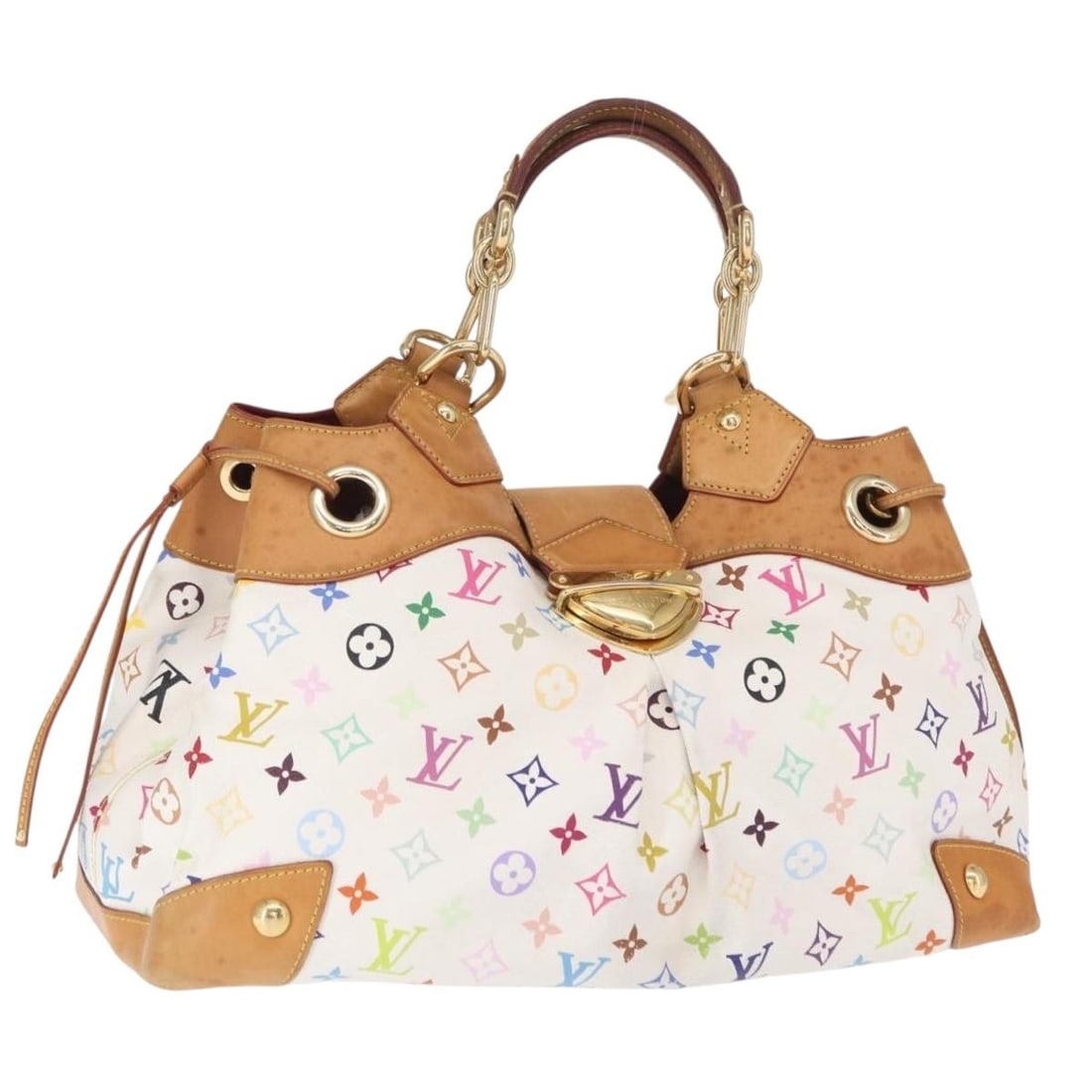 Ursula Multicolour Tote Bag by Louis Vuitton: Ursula Multicolour Tote Bag by Louis Vuitton This pre-owned Louis Vuitton Ursula Multicolour tote bag is crafted for women and features a spacious design. It is in good condition, with visible signs o