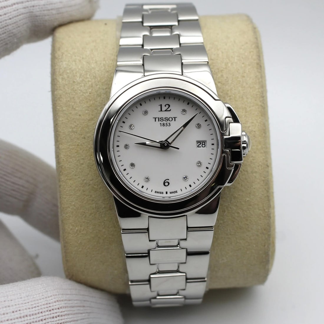 Tissot T Lady 30MM Diamond Steel Ladies Watch T0802101101600 (1 of 8)