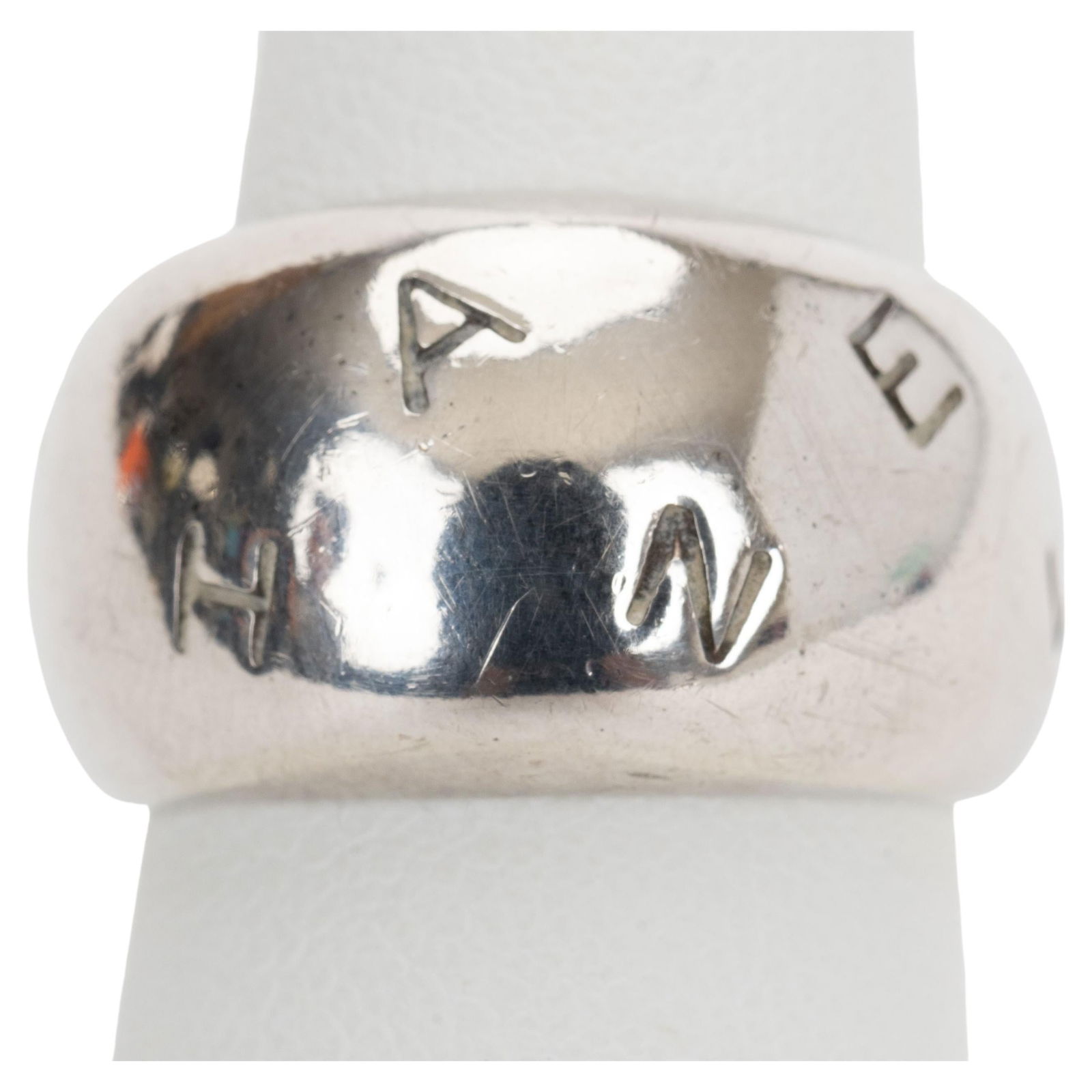 Chanel Logo Ring Sterling Silver 2010 with Velvet Pouch (1 of 4)