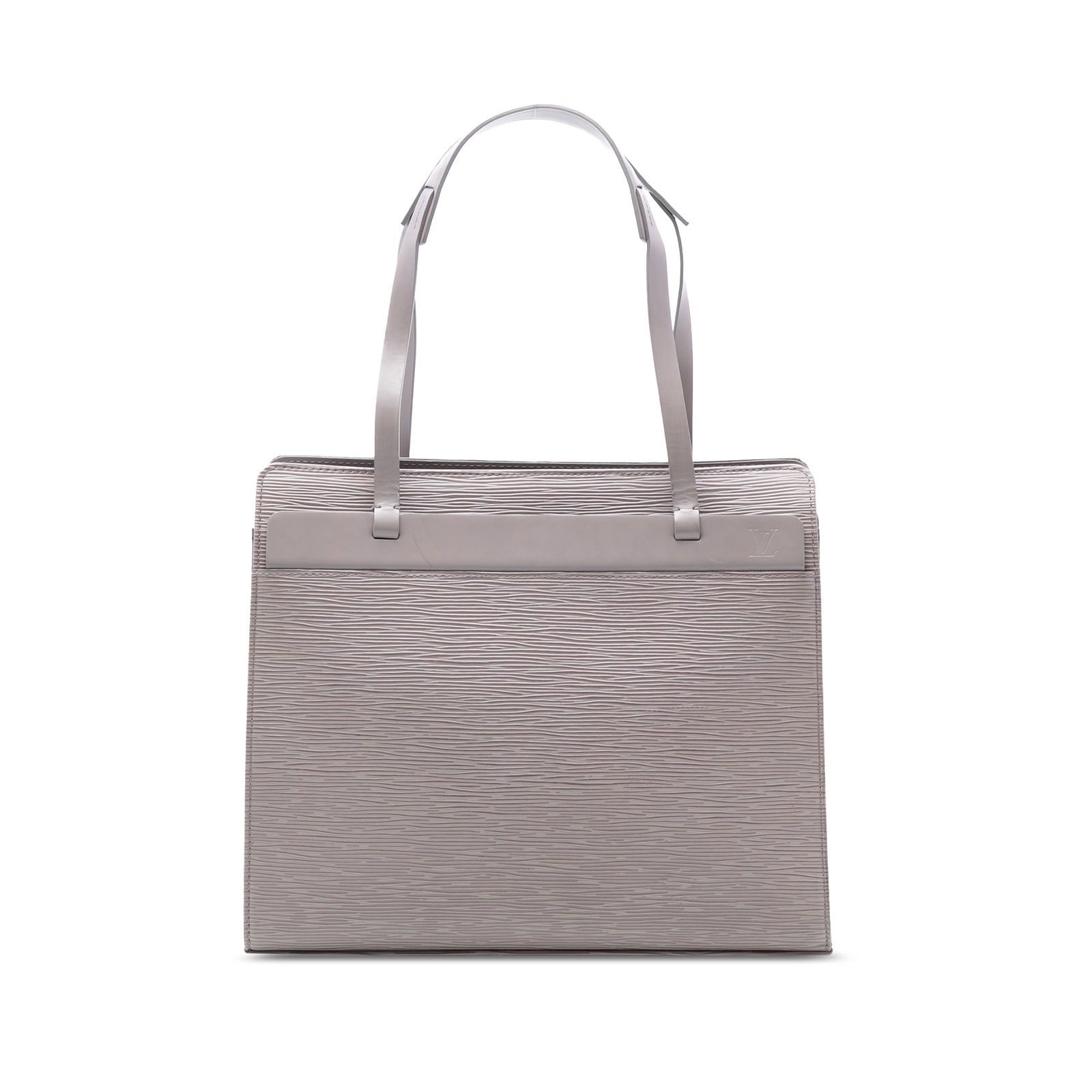 Louis Vuitton Epi Croisette PM gray leather shoulder bag with zip closure (1 of 7)