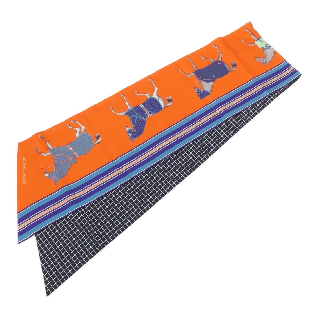 HERMES Maxi Twilly Multicolor Silk Scarf Made in France: HERMES Maxi Twilly Multicolor Silk Scarf Made in France Elevate your accessory collection with this stunning HERMES Maxi Twilly Scarf, crafted from luxurious silk. This multicolor piece is perfect for