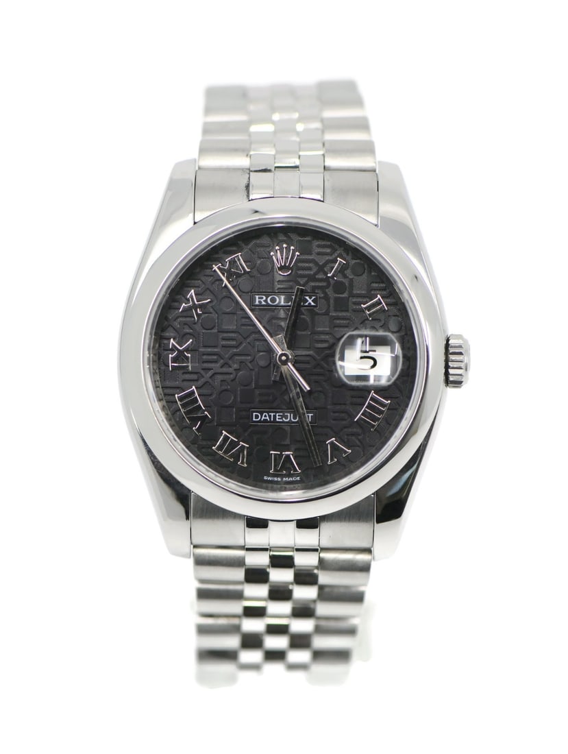 Rolex Datejust 116200 Stainless Steel Automatic Watch with Box: Rolex Datejust 116200 Stainless Steel Automatic Watch with Box This Rolex Datejust stainless steel watch (model 116200) combines timeless elegance with exceptional craftsmanship. Manufactured in 2007,