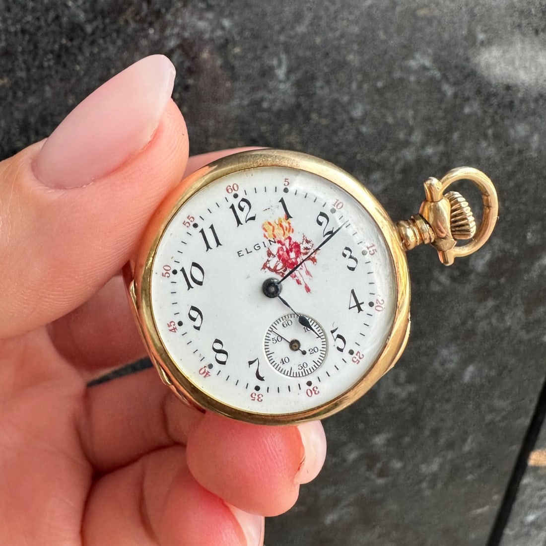 Elgin Lady Raymond 14k Yellow Gold 5/0S Open Face Mechanical Pocket Watch (1 of 14)