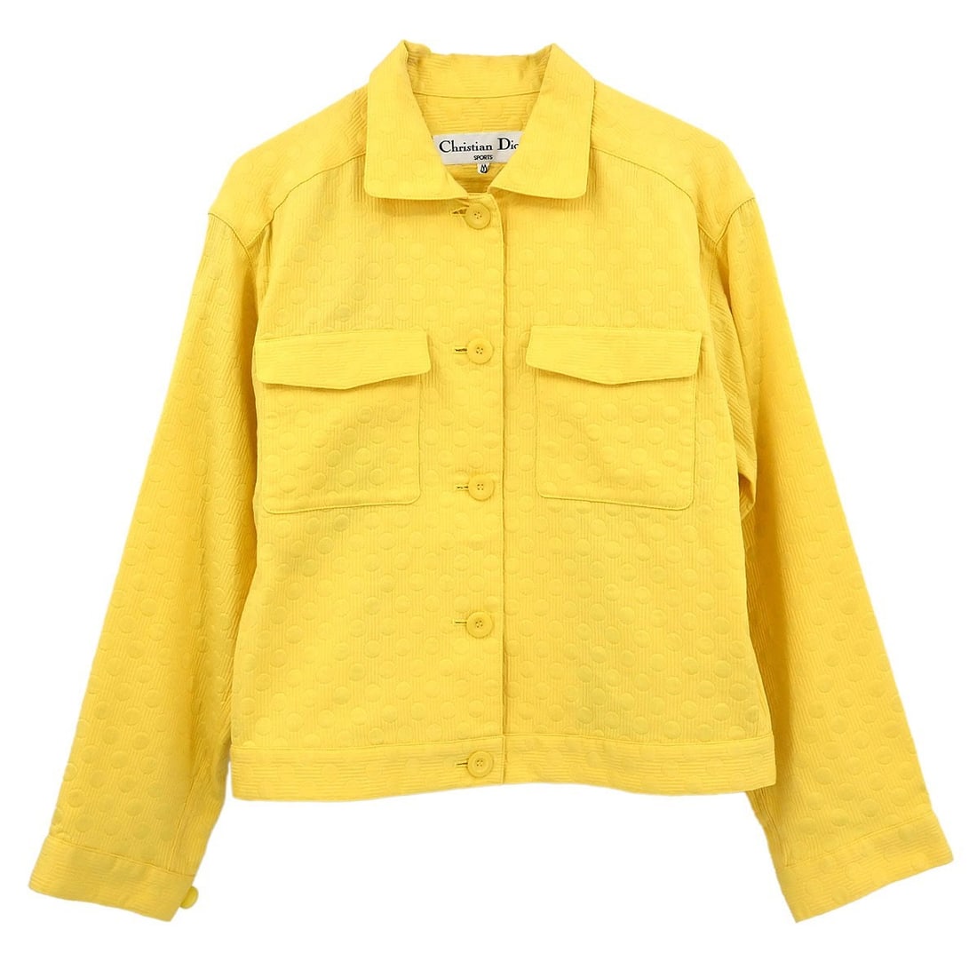 Dior Yellow Long Sleeve Collared Blouse #M Casual Wear: Dior Yellow Long Sleeve Collared Blouse #M Casual Wear Elevate your casual wardrobe with this stylish Christian Dior Top Shirt in a vibrant yellow hue. Featuring long sleeves and a classic collared ne