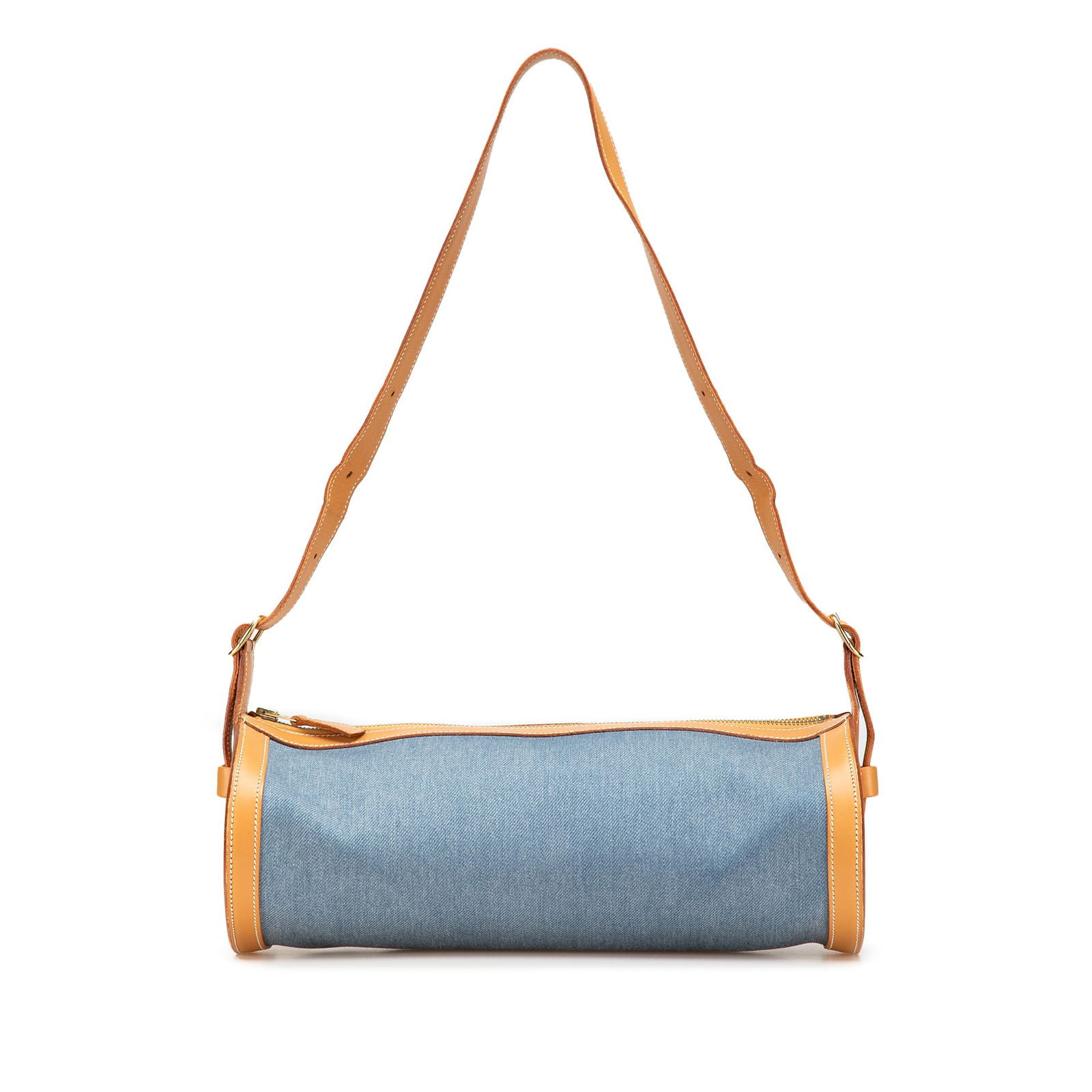Hermes Denim Calfskin Sac Doremi 33 Blue Stylish Bag (1 of 11)