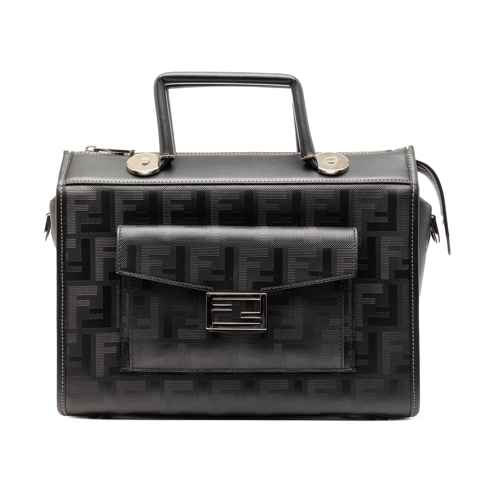 Fendi Zucca Soft Trunk Satchel in Coated Canvas with Leather Trim (1 of 9)
