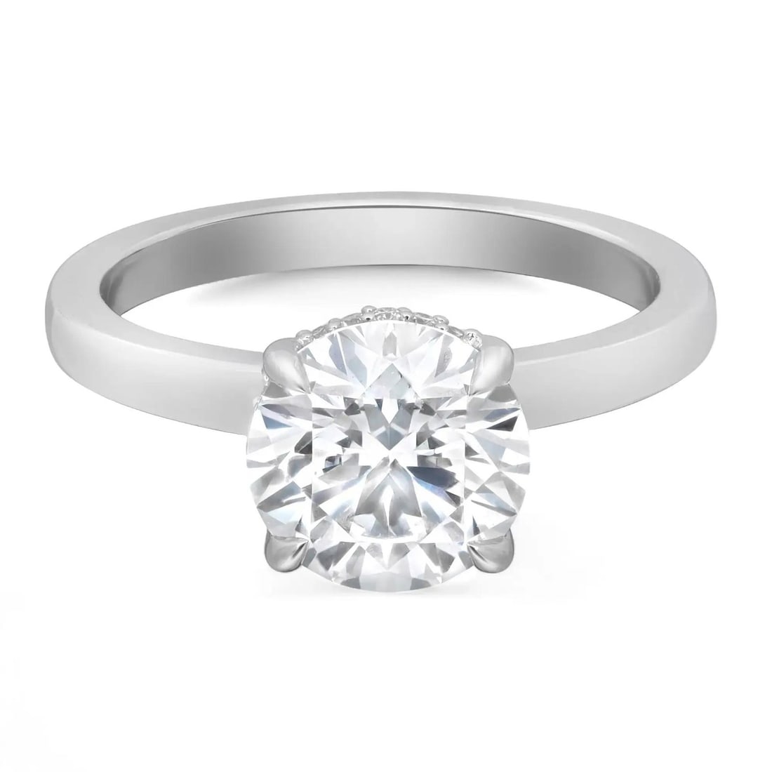 Rachel Koen 2.12CT Lab Grown Diamond Engagement Ring 14K White Gold: Rachel Koen 2.12CT Lab Grown Diamond Engagement Ring 14K White Gold Presenting a breathtaking engagement ring that beautifully symbolizes your love. This exquisite ring features a stunning IGI certifi
