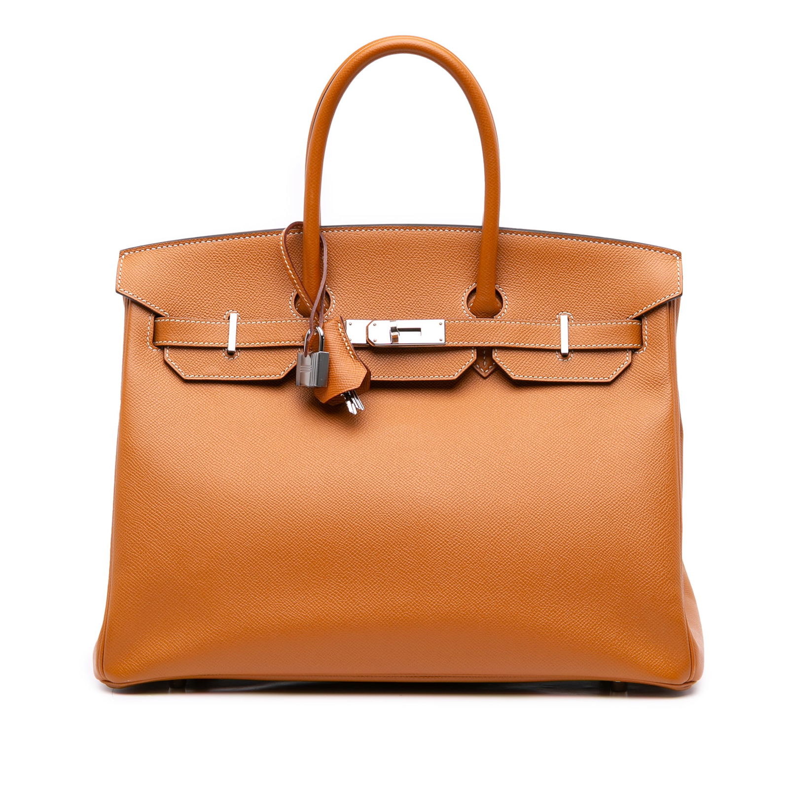 Hermes Epsom Birkin Retourne 35 Toffee Leather Handbag (1 of 10)