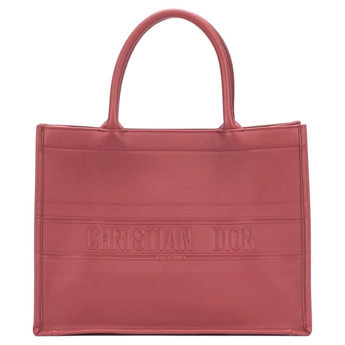 Christian Dior Medium Book Tote by Maria Grazia Chiuri in Dark Old Rose: Christian Dior Medium Book Tote by Maria Grazia Chiuri in Dark Old Rose Introducing the Dior New Medium Book Tote in Dark Old Rose, a stunning accessory designed by Maria Grazia Chiuri for Christian D