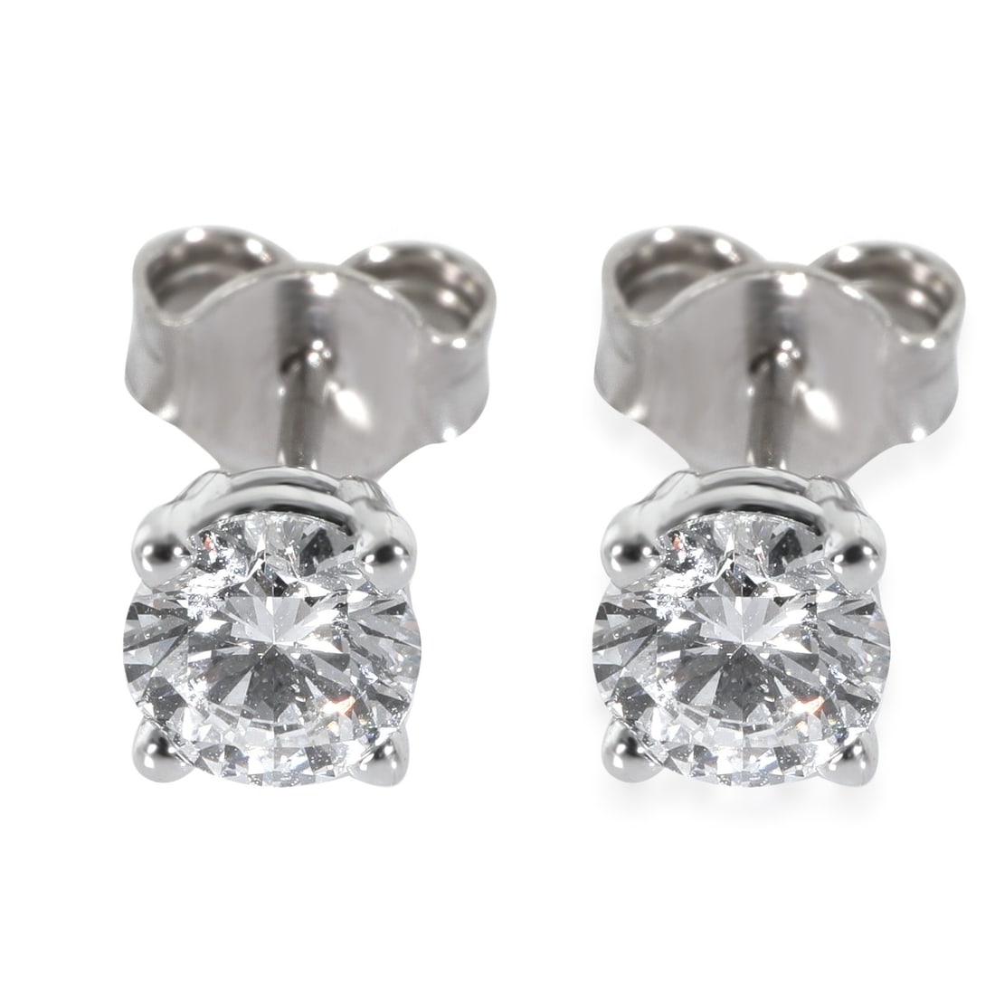 Elegant Lab-Grown Diamond Earrings 0.75 Ctw in 18K White Gold (1 of 2)