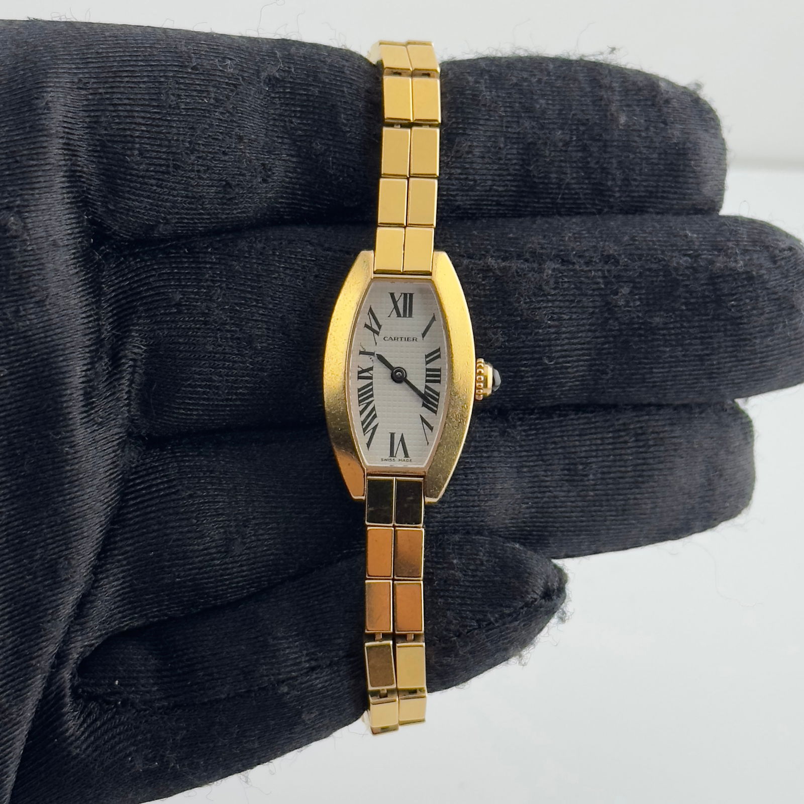 Ladies Tonneau Lanieres Watch Ref 2592 Silver Roman Dial RG Two Row Bracelet (1 of 3)