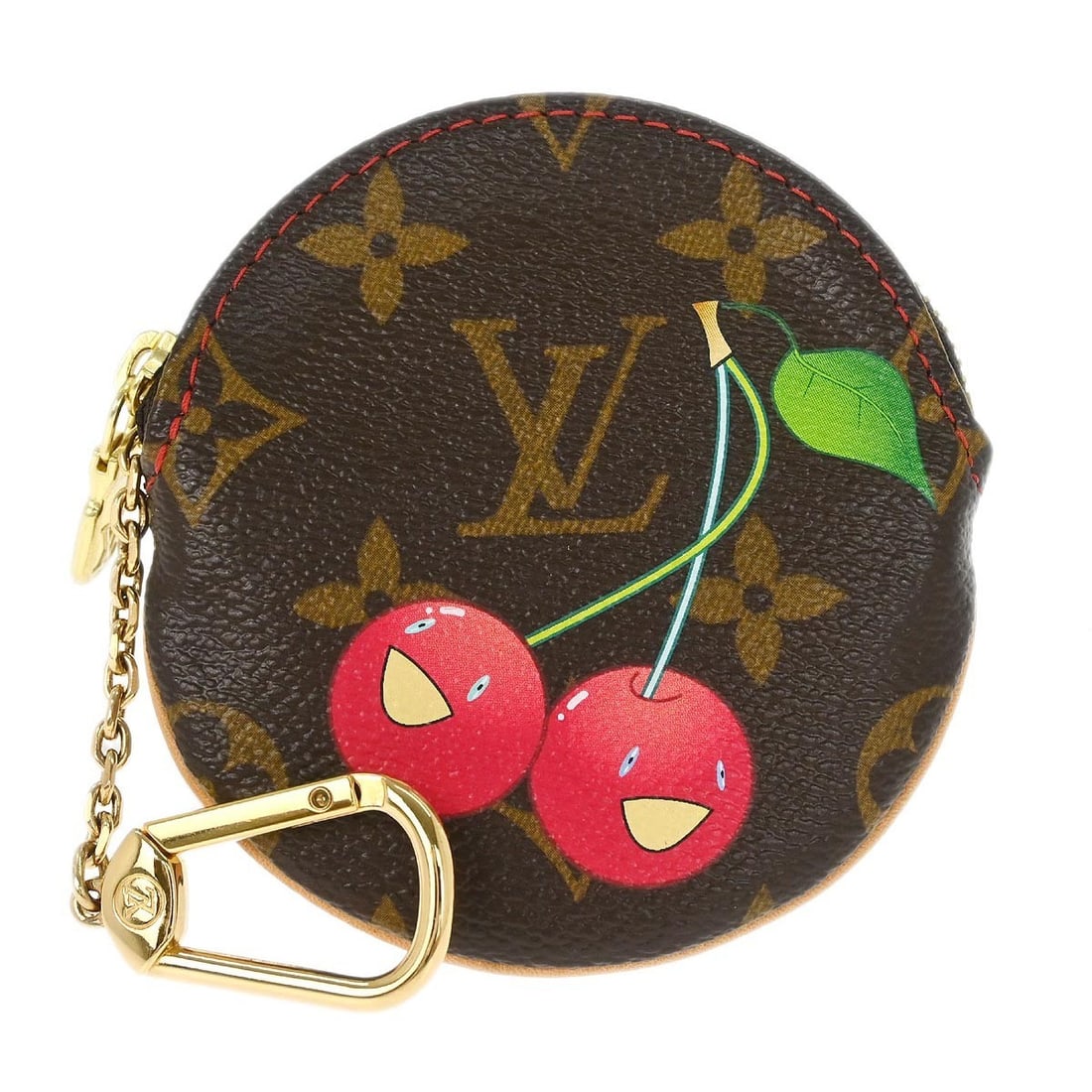 Louis Vuitton Monogram Cherry Coin Purse Round Zip-Around Wallet M95043 (1 of 7)