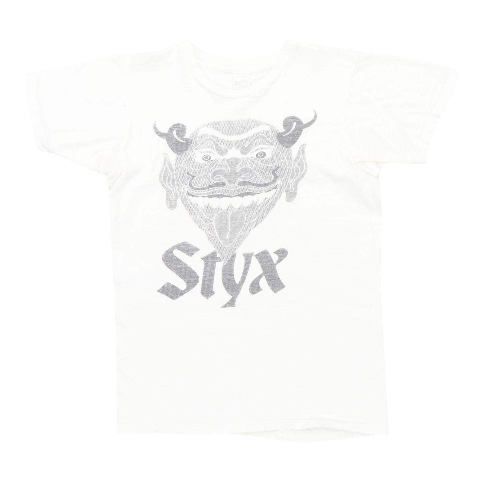 Vintage 1970s Styx Band T-Shirt White 100% Cotton Small: Vintage 1970s Styx Band T-Shirt White 100% Cotton Small Discover this original vintage 1970s Styx shirt, a true collector's item that celebrates the iconic band. This shirt features a classic design i