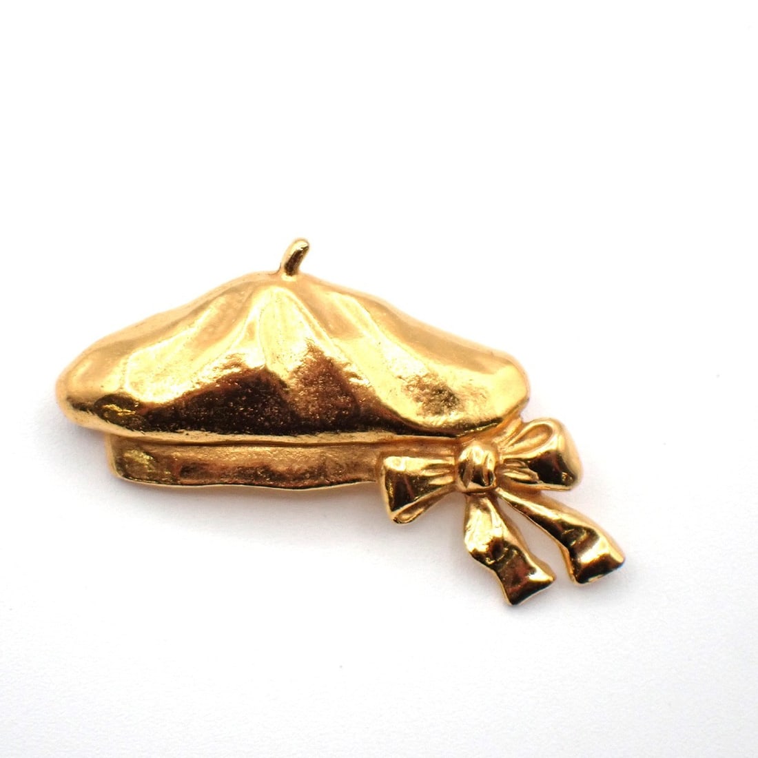 Gold Tone Beret Shaped Brooch by Chanel (1 of 1)