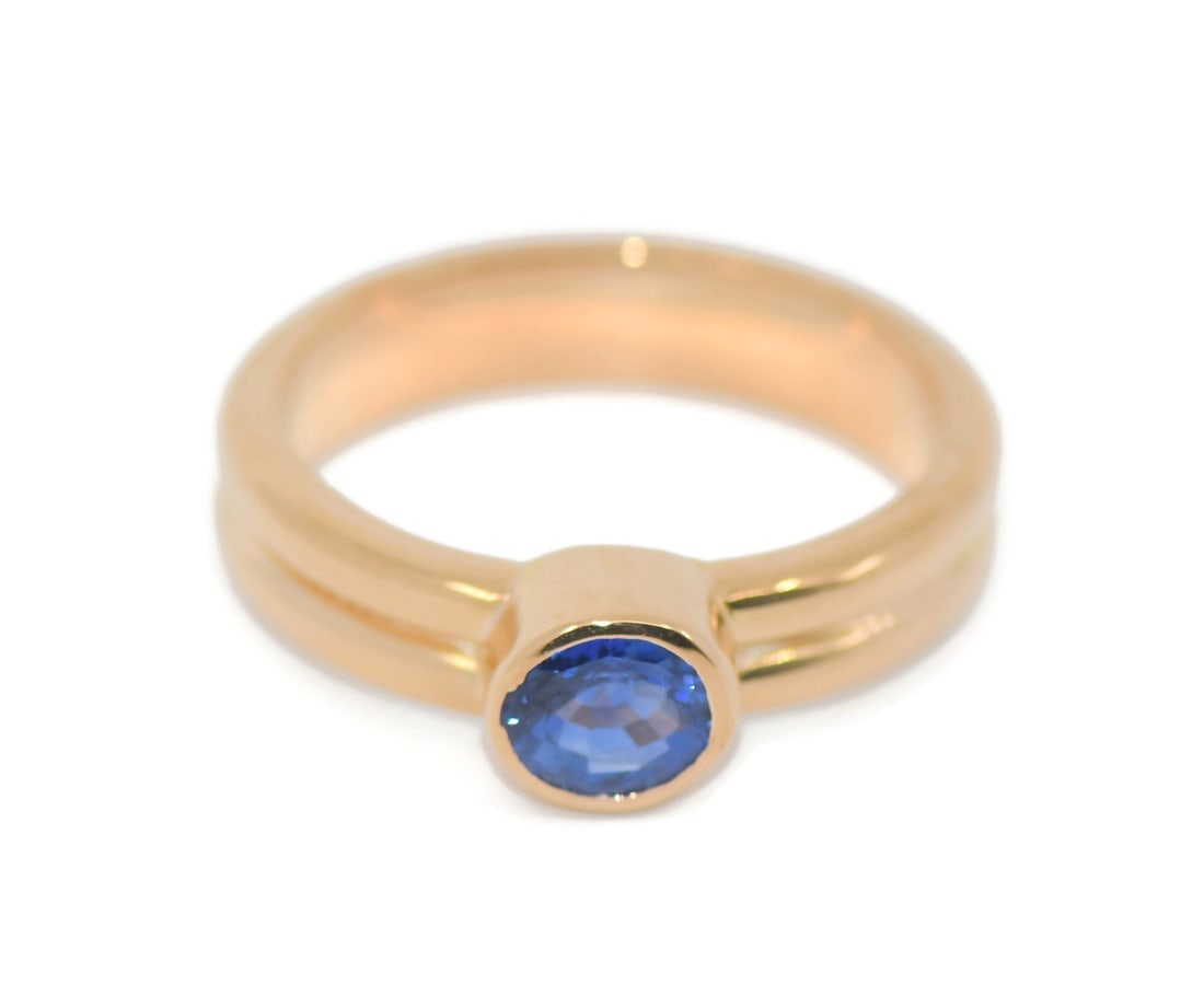 Reinstein Ross 22K Rose Gold Ring Authentic Gemstone Size 13.5 (1 of 3)