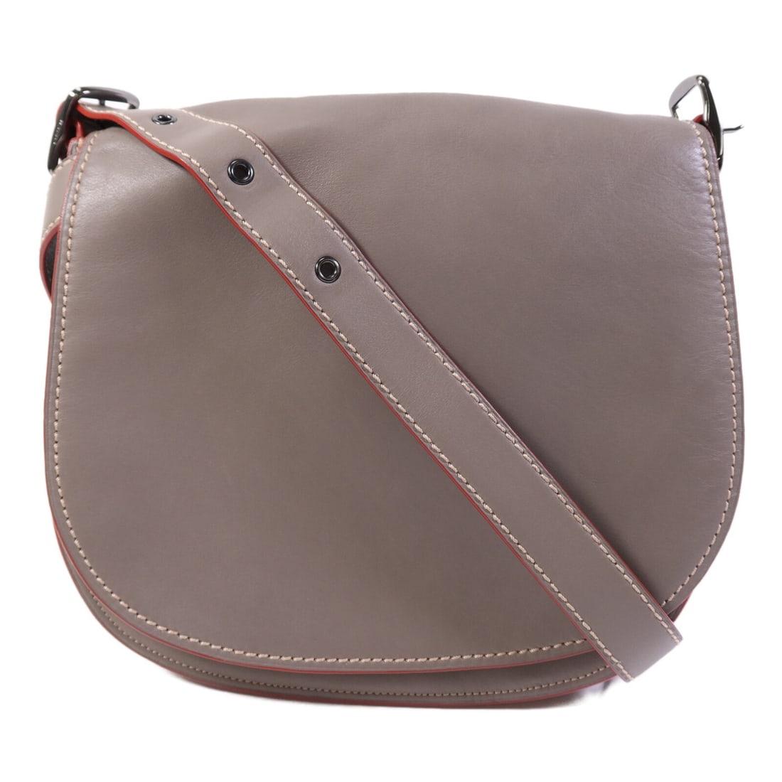 COACH Gray Calfskin Leather Shoulder Bag (1 of 15)