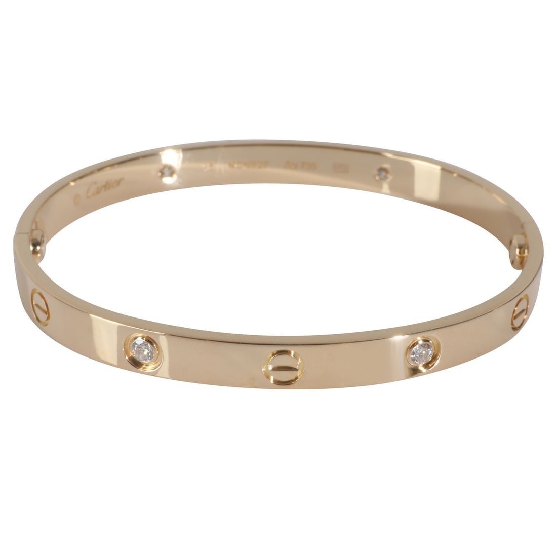 Cartier Love Bracelet 18k Yellow Gold 0.42ct Diamond Unisex (1 of 5)
