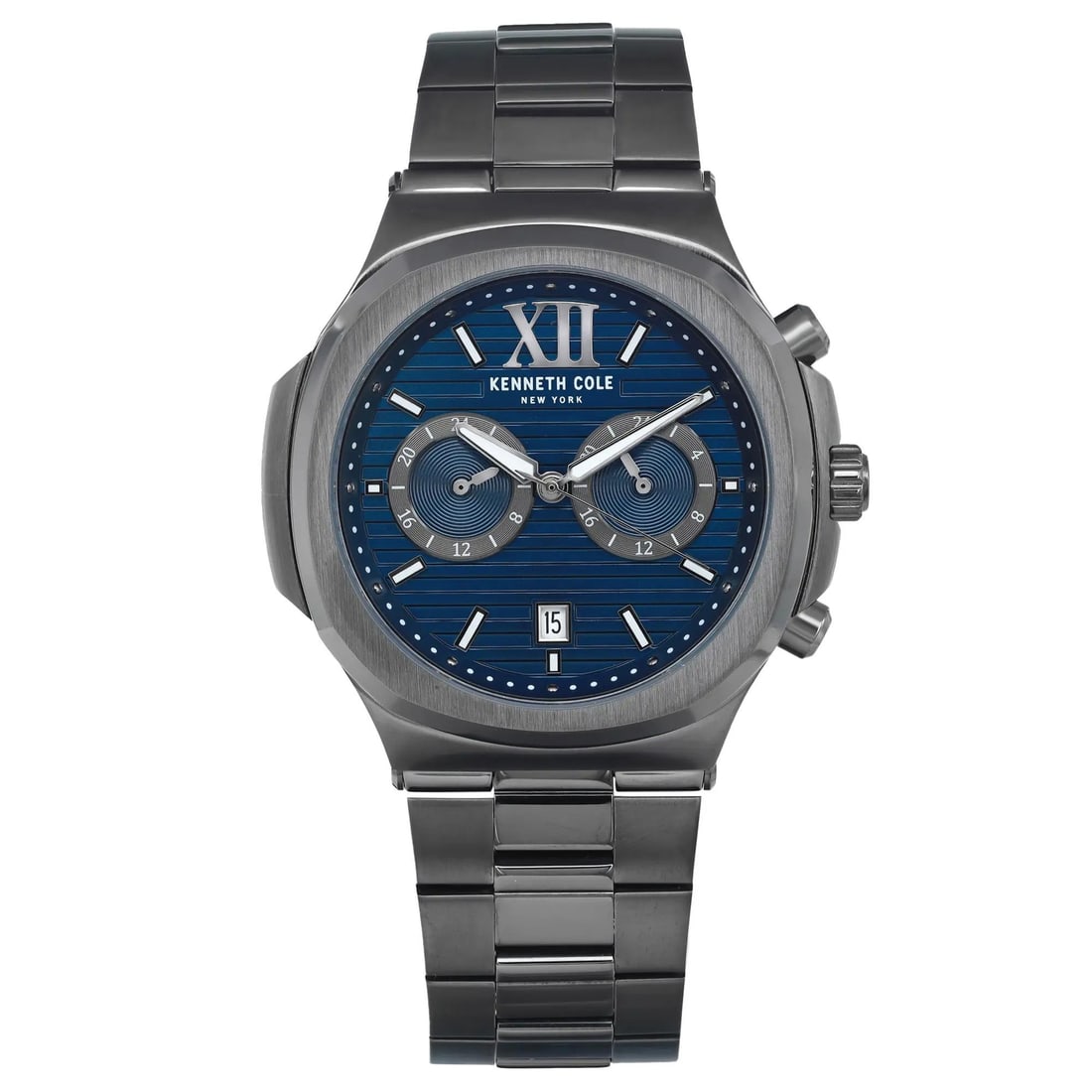 Kenneth Cole 48mm Gunmetal Blue Dial Multi-Function Watch kc51017006 (1 of 4)