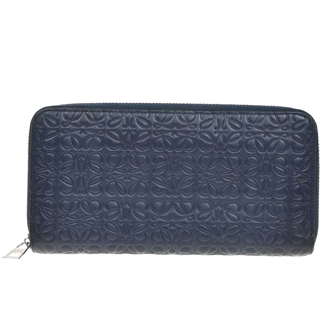 Navy Anagram Leather Wallet by Loewe (1 of 1)