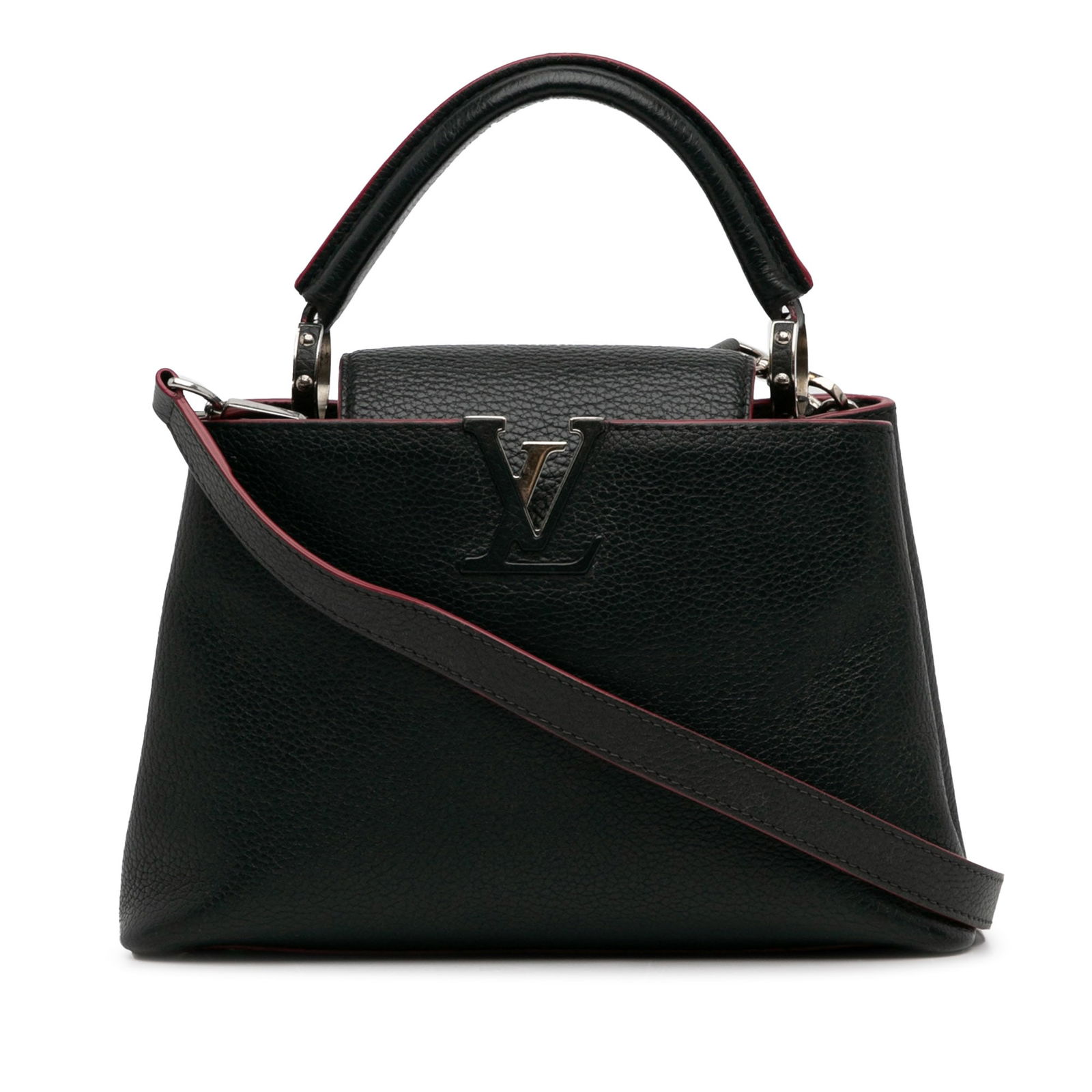 Louis Vuitton Taurillon Capucines BB Black Leather Handbag: Louis Vuitton Taurillon Capucines BB Black Leather Handbag Introducing the Louis Vuitton Taurillon Capucines BB, a stylish and sophisticated handbag crafted from high-quality leather. This elegant pie
