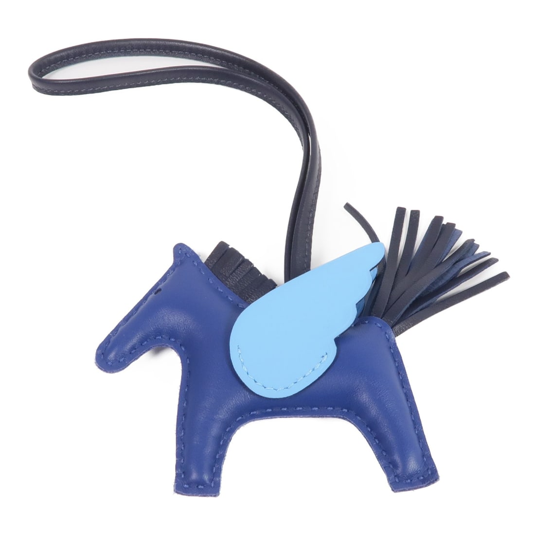 HERMES Rodeo Pegase PM Charm Bleu Nuit Lambskin Leather (1 of 8)