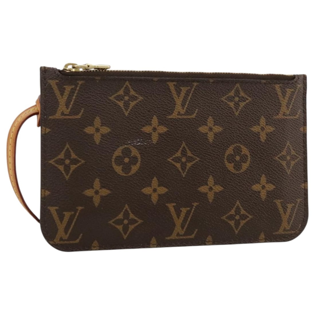 Louis Vuitton Neverfull Pochette monogram brown pouch bag (1 of 1)