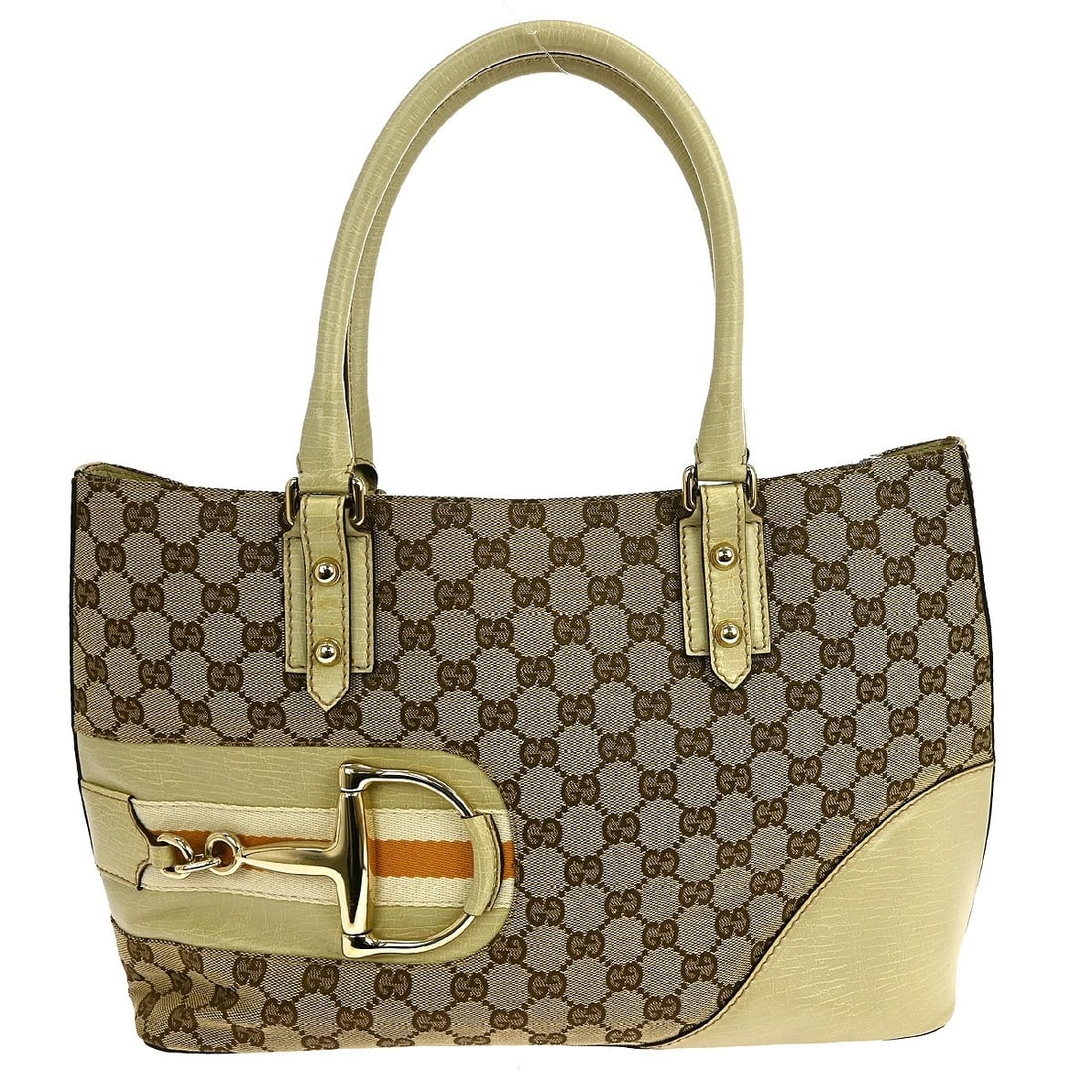 Beige and Brown Hasler Tote Bag by Gucci (1 of 1)