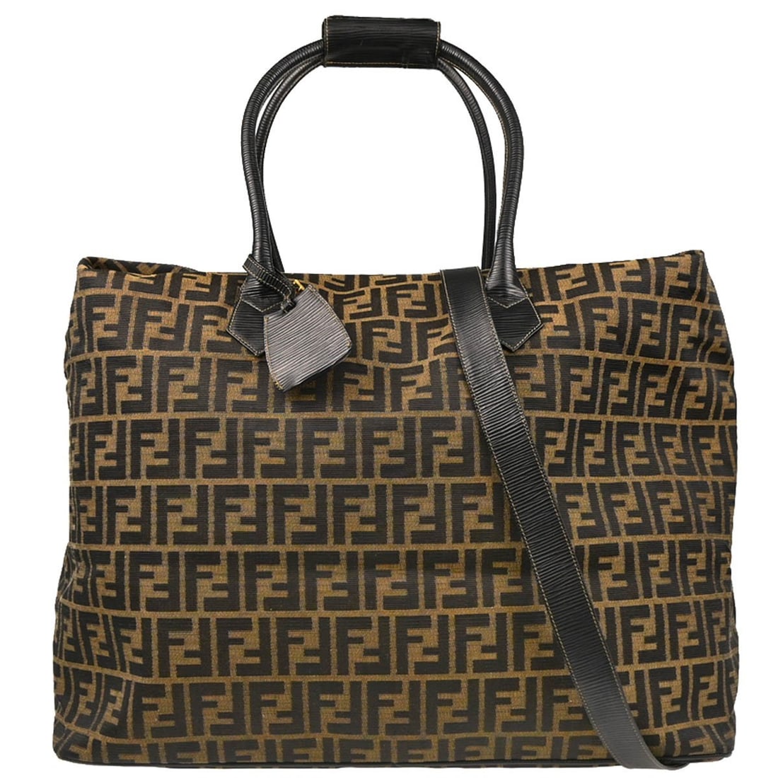 Fendi Zucca Brown Canvas 2way Tote Handbag with Gold Hardware (1 of 10)