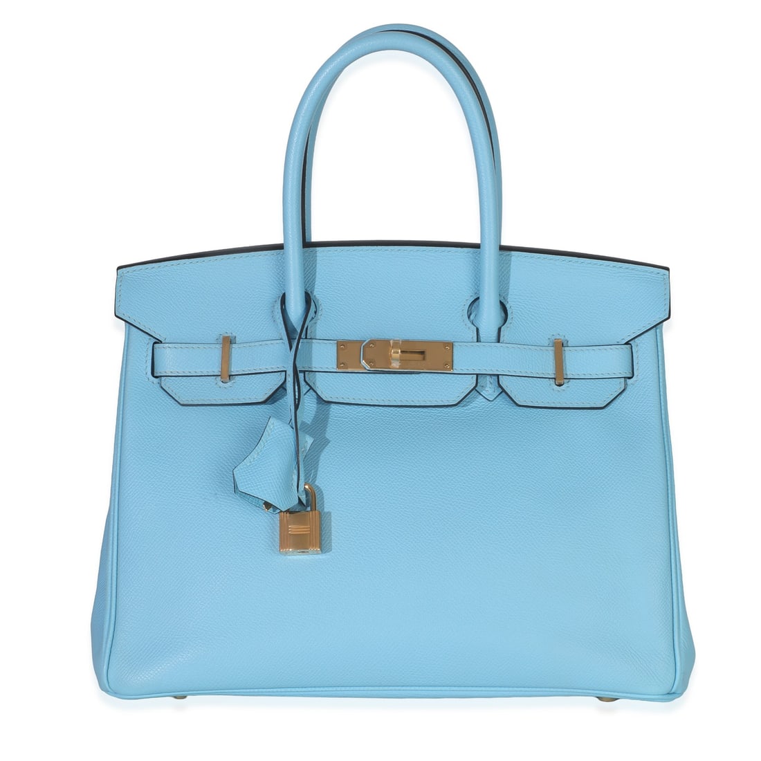 Hermes Birkin 30 Epsom Leather Bag in Blue Celeste with Gold Hardware (1 of 8)