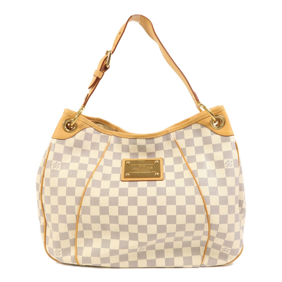 Louis Vuitton Galliera PM Damier Azur White Shoulder Bag with Gold Hardware (1 of 15)