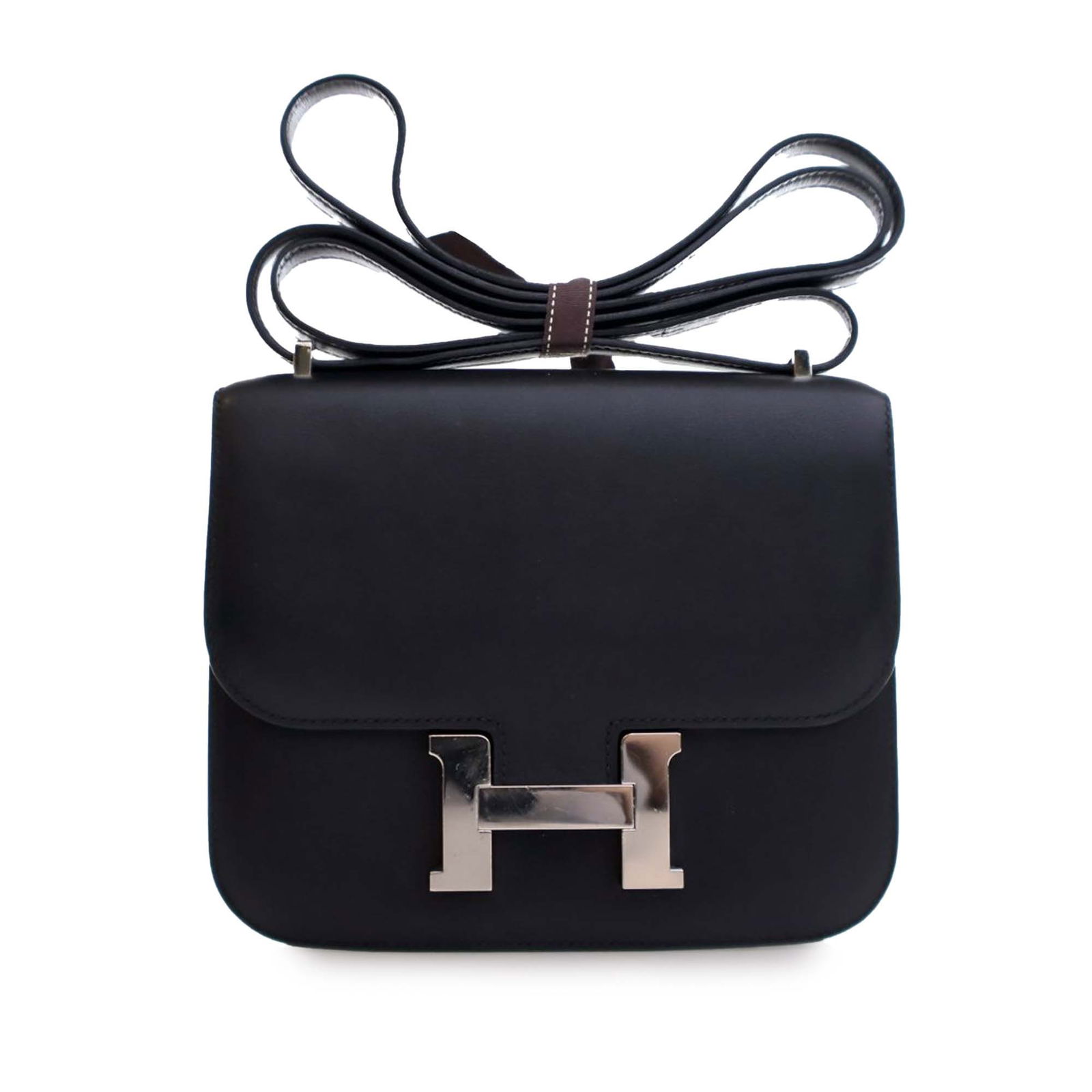 Hermes Mini Swift Marble Constance 18 Black Leather Crossbody Bag (1 of 15)
