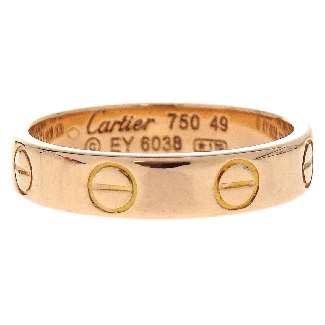 Cartier 750 Gold Mini Love Ring Size 49 Vintage Jewelry (1 of 4)