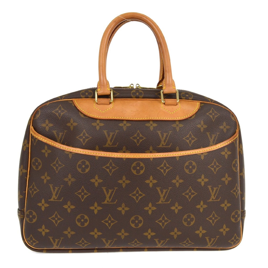 Louis Vuitton Deauville Bowling Vanity Handbag M47270 Monogram Canvas (1 of 9)