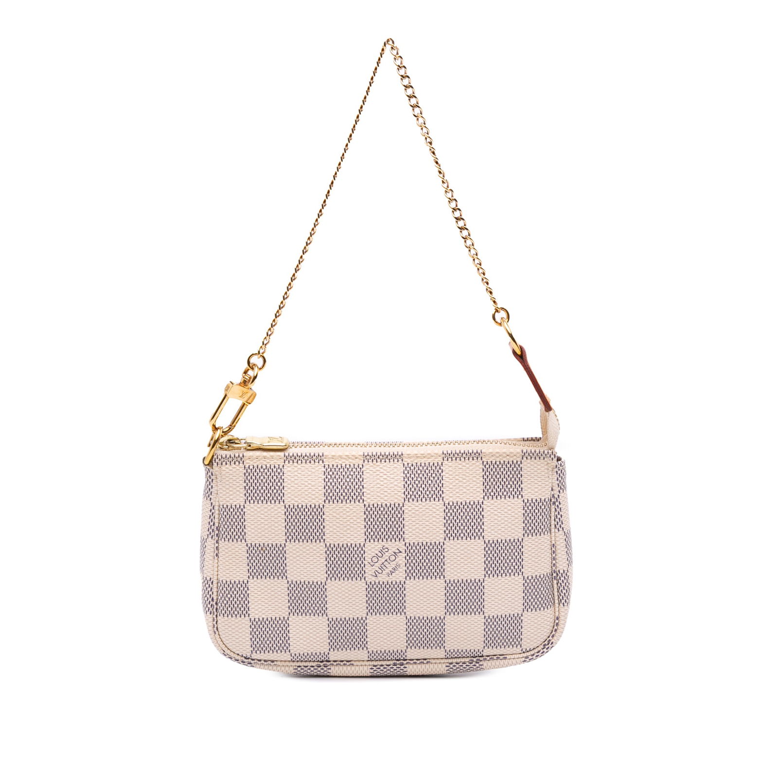 Louis Vuitton Damier Azur Mini Pochette Accessoires Bag: Louis Vuitton Damier Azur Mini Pochette Accessoires Bag The Louis Vuitton Damier Azur Mini Pochette Accessoires is a stylish and versatile accessory crafted from durable damier canvas. This chic bag f