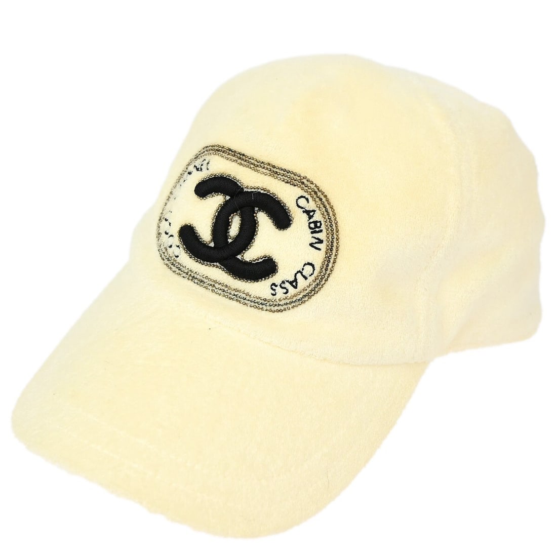 Chanel White Cotton Blend Cap Hat M Logo Italy (1 of 7)