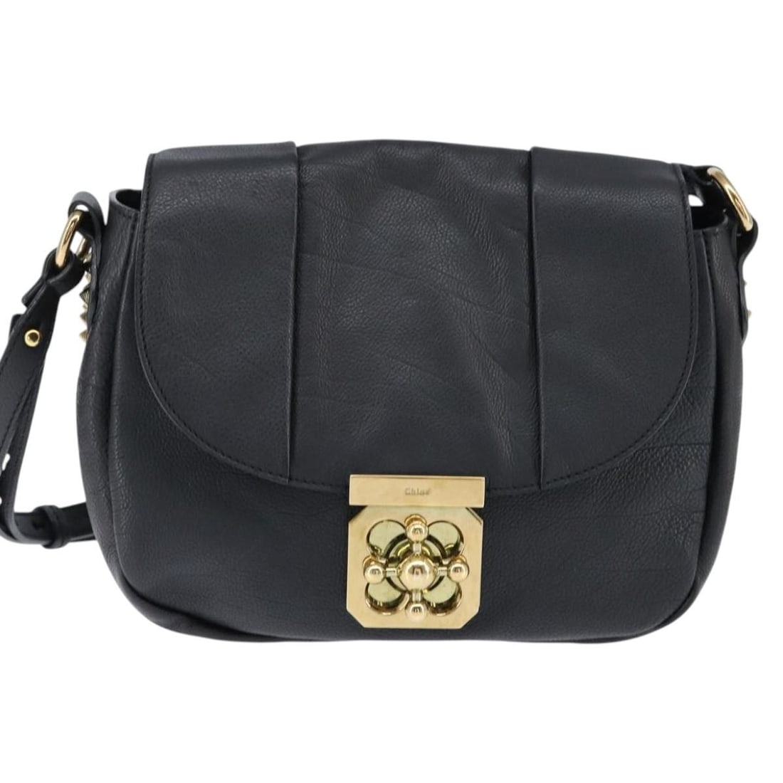 Elsie Shoulder Bag in Black by Chloe Crossbody Style: Elsie Shoulder Bag in Black by Chloe Crossbody Style This pre-owned Chloe Elsie crossbody bag features a classic black design. It is in excellent condition with minimal signs of use, including slight