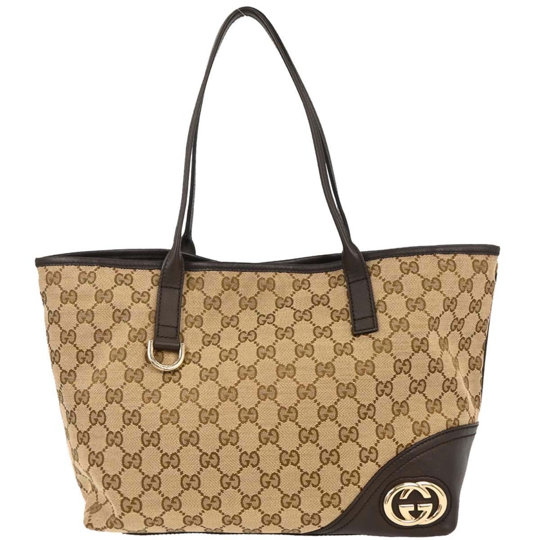 Gucci Beige GG Canvas Leather Tote Bag 169946 448879 (1 of 10)